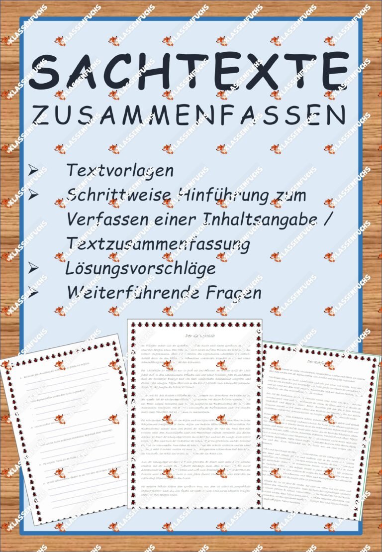 Textverständnis: Sachtexte Biologie